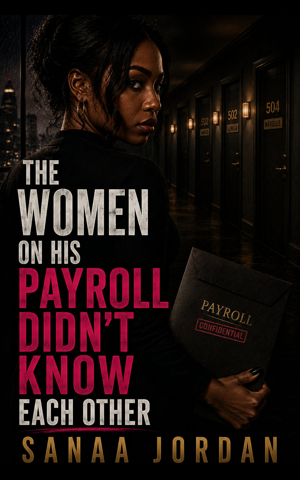 Official KDP cover — The Women on His Payroll Didn’t Know Each Other by Sanaa Jordan